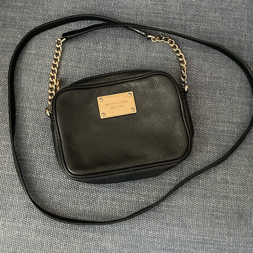 MICHAEL KORS pebbled leather mini crossbody bag